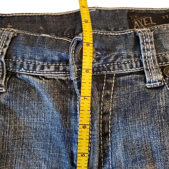 TK Axel Men's Weston Vintage Boot Jeans Flap Pockets Denim Distressed 34x29 - Picture 12 of 15